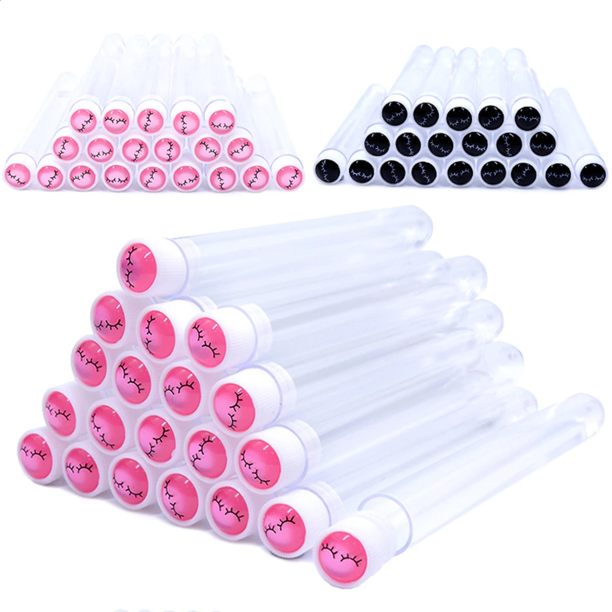 20Pcs/Lot Dust-Proof Eyelash Brush Tube Empty Reusable Lash Mascara Wand Case Replaceable Makeup Applicators Container wholesale 250324