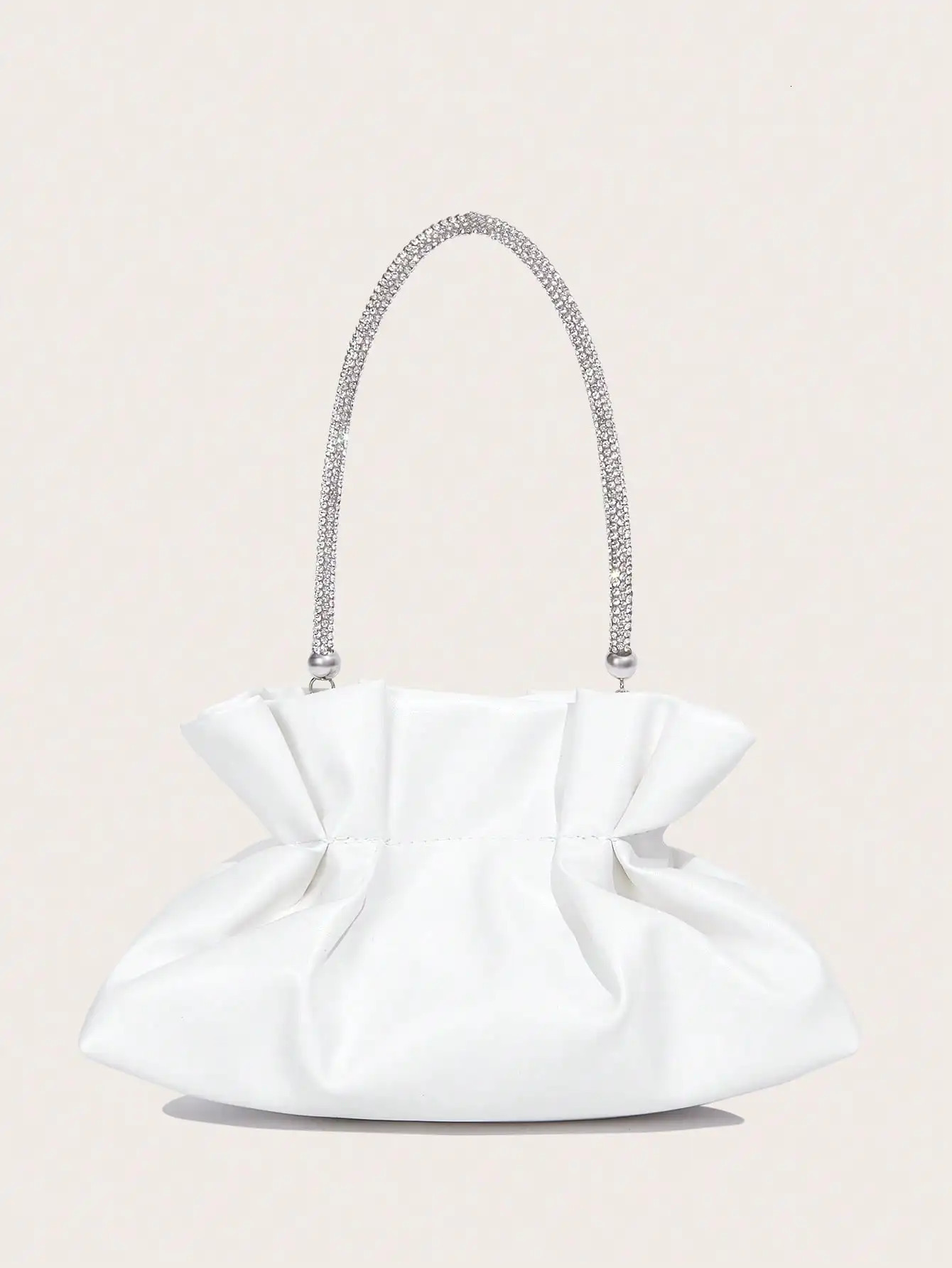 Womens party bag white PU fashionable and elegant clutch selling gorgeous shiny wedding dinner 250326