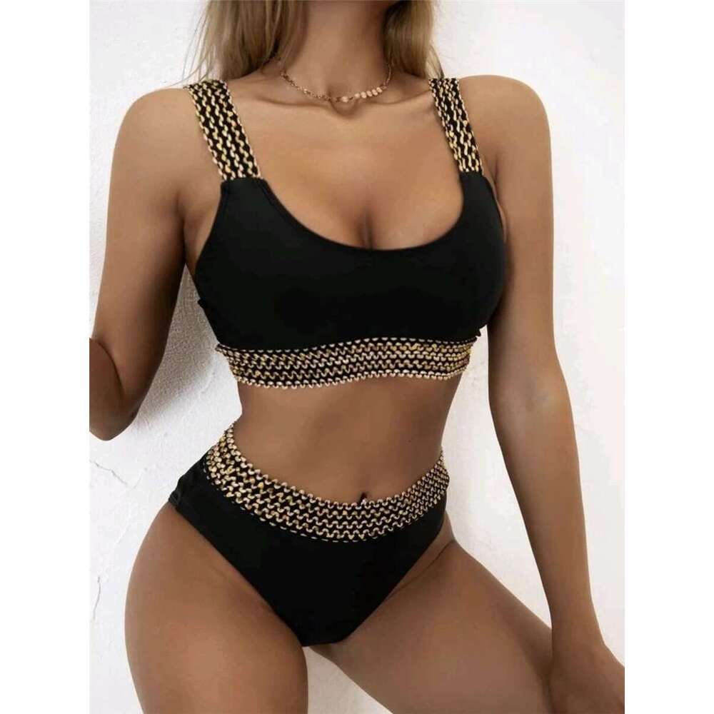 Bikini Sexy Waist Women High Cut Swimsuit Female Padded Bathing Suit Solid Swimwear Two Piece Beachwear Swimming Summer