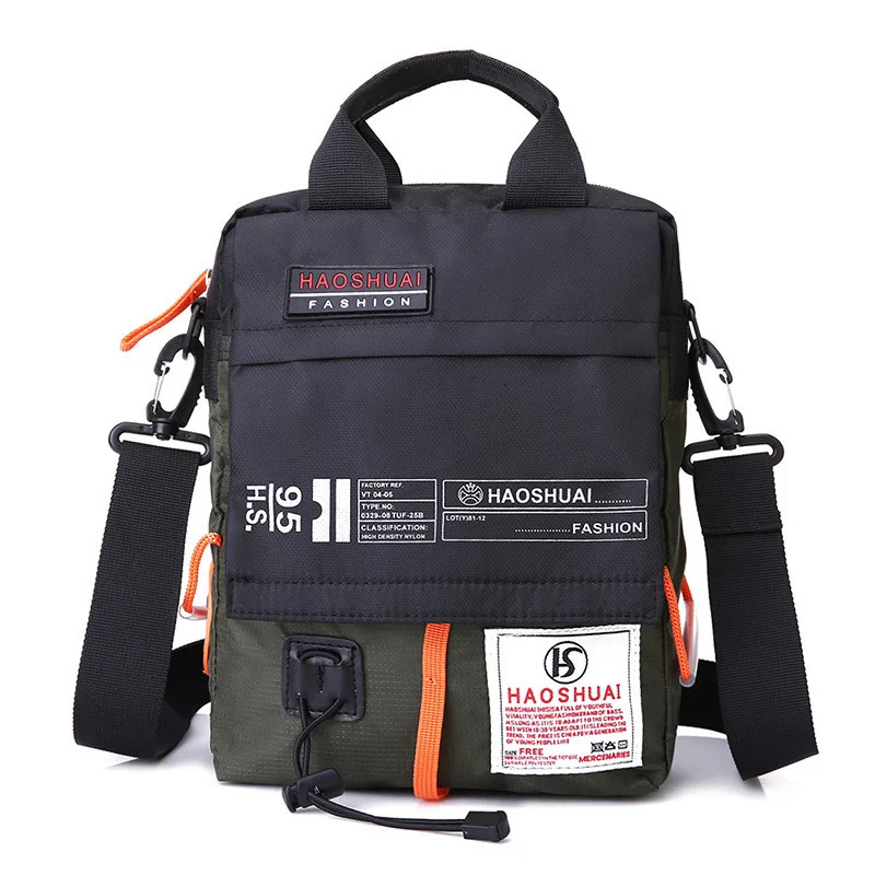 Mens handbag cross body bag casual shoulder outdoor waterproof sports travel fashionable trend nylon 250326
