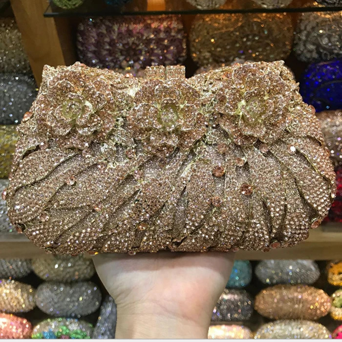 XIYUAN Womens Diamond Handbag Rhinestone Evening Bag Bridal Stone Clutch Wallet Party Wedding 250326
