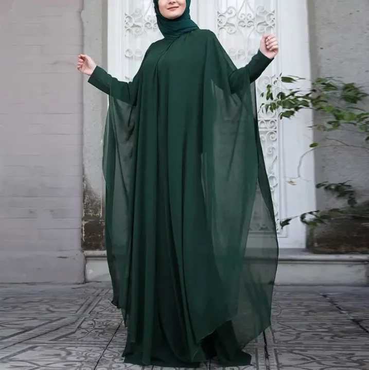 Eid Muslim Abayas for Women Modest Fake Two Pieces Dresses Islam Vestidos Arab Long Robe Jalabiya Ramadan Morocco Dubai Kaftan X2505141