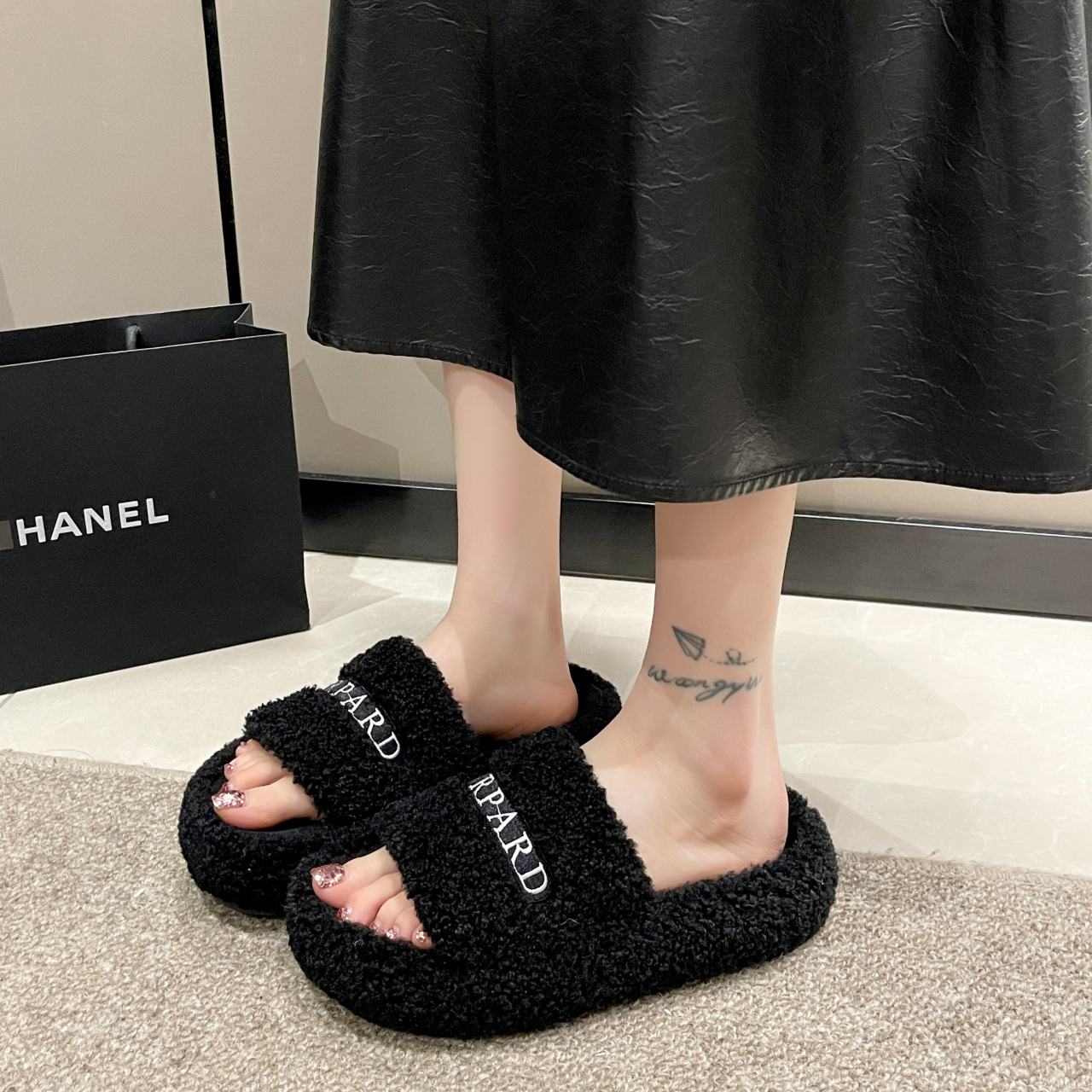 free Shipping sandals Platform sandal height increase slippers cooldown Non slip slippers One word cotton single shoe Female outdoor wear