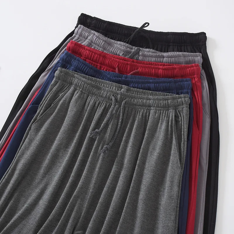 Modal mens summer slim fit five point family shorts loose casual plus size pajamas beach pants 250326