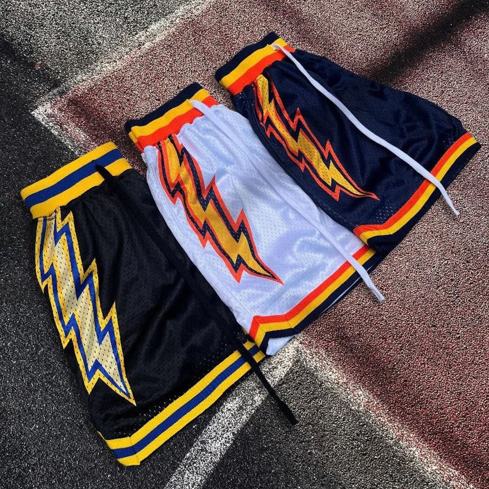 Fashionable selling splash bolt basketball shorts casual loose fast drying breathable mens and womens 250326