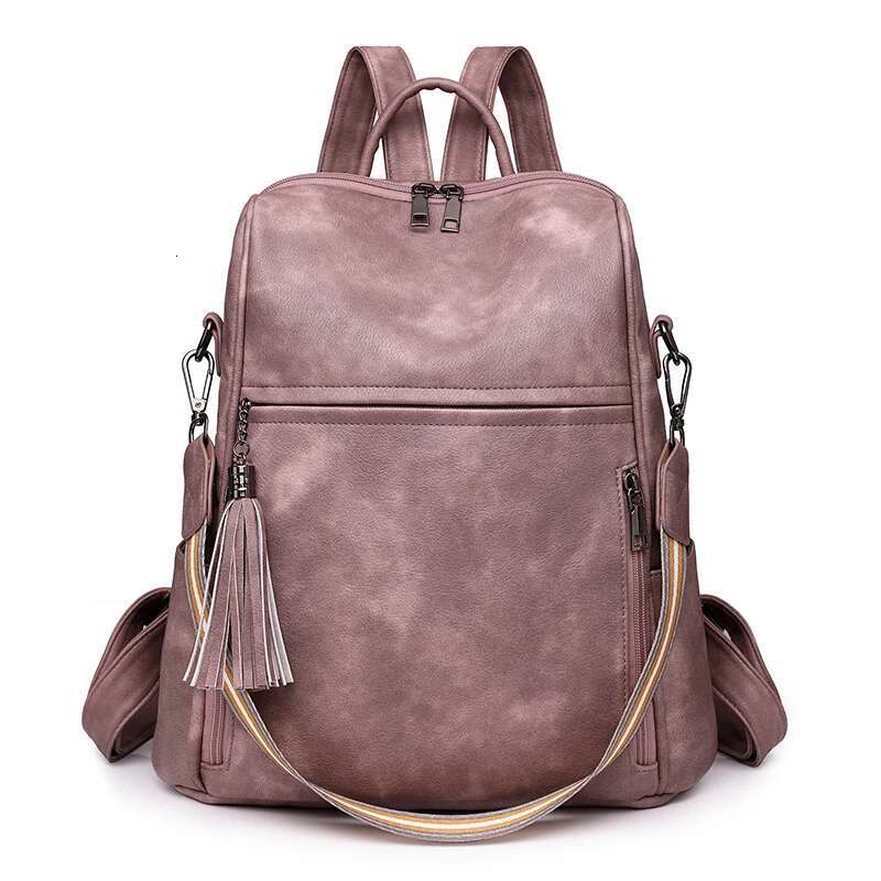 Backpacks Women Tassel Fashion Casual Soft Leather Backpack For Girls Mochila Mujer Feminina Back Pack Sac A Dos Femme