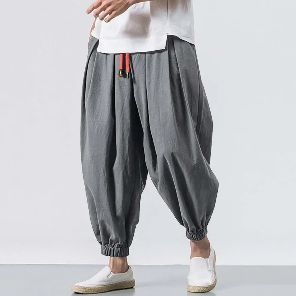 brushed harem pants mens loose jogging Japanese 250327