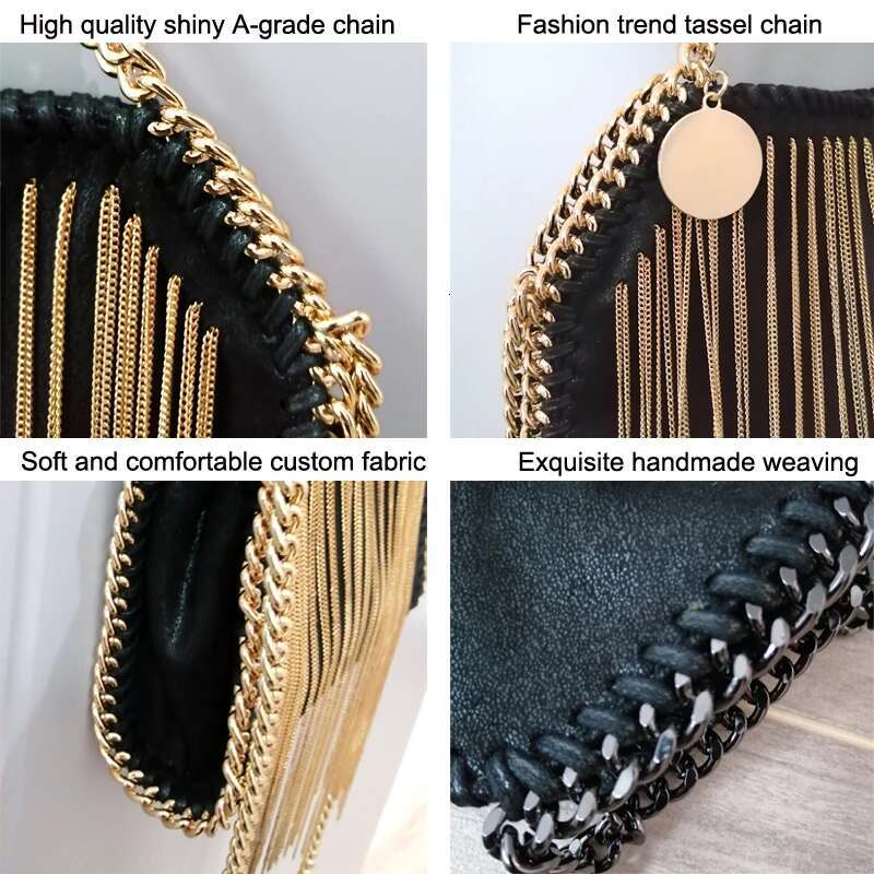 2023 Brand Designer Fashion Trend Handbag One Shoulder Crossbody Tassel Chain Messenger Dinner Bags For Women