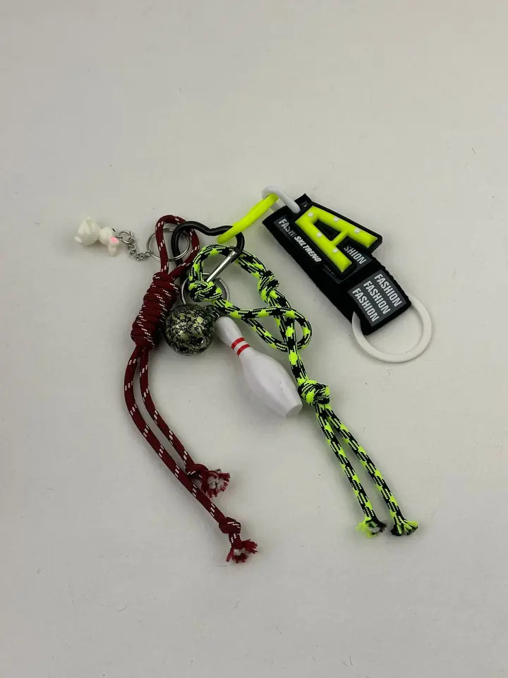 Sports Series Key chain Multi-element Backpack pendant Hand woven rope shoulder bag decoration250325