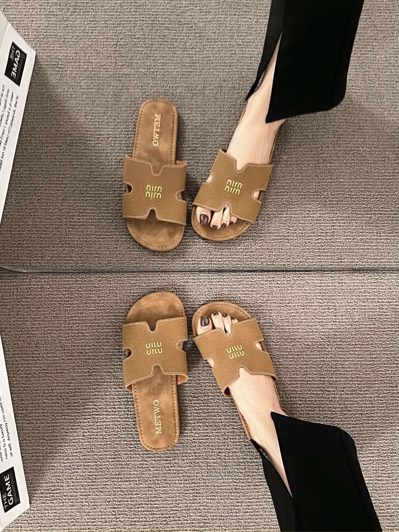 2025 new thick bottom casual flat non-slip new sandals female summer wear beach sandals lazy fashion everything