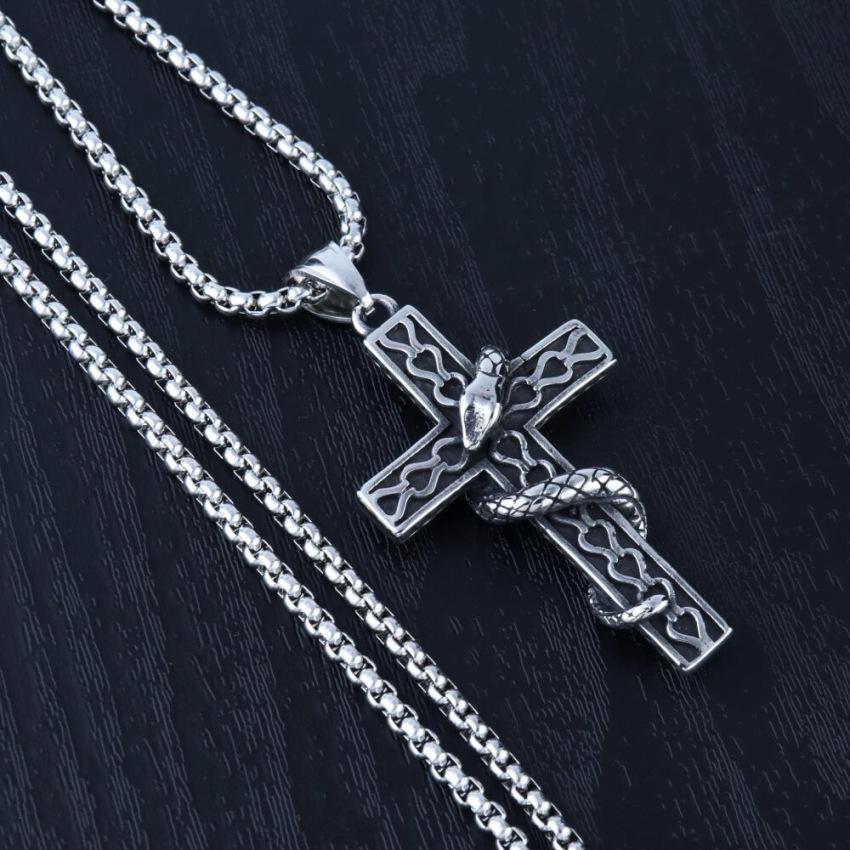 Hip Hop Cross Necklace - Trendy Male Personality Pendant