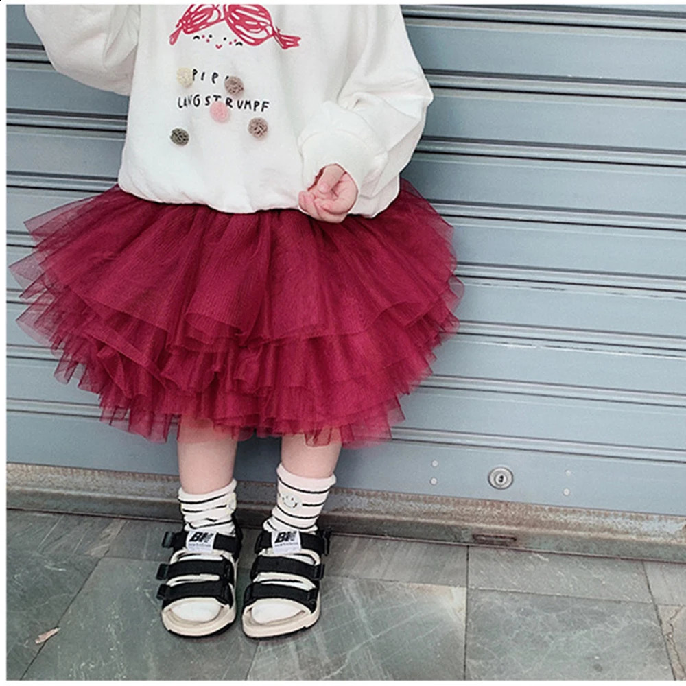 Little Skirts Black Fluffy Toddler Chiffon Princess Ball Dress Pettiskart Ballet Childrens PartyBirthday Skiing 17T 250312