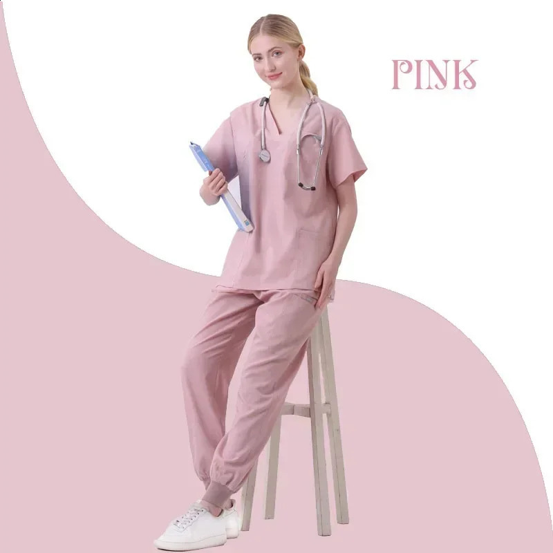 uniform breathable top jogging set unisex beauty institution frosted womens pet store veterinary care accessories 250326