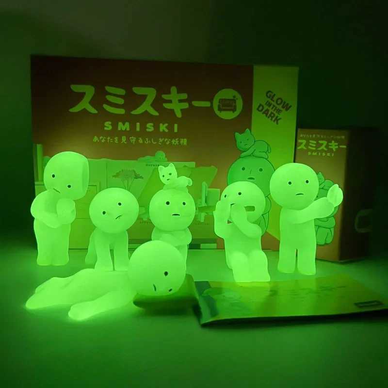 Smiski Luminous Elf Living Room Series Blind Box Luminous Doll Desktop Decoration Corner Biology Birthday Gift Toy X250327