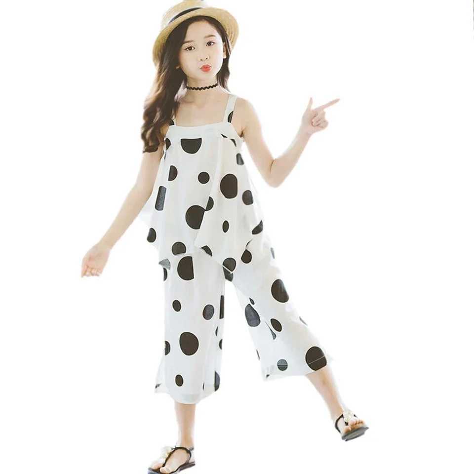 Baby Girls Sets Summer Sport Casual Mid Big Girls Kids Suits White Color T-shirt+Short 2PCS Age 3T 4 6 8 10 12 Girls ClothesT250327
