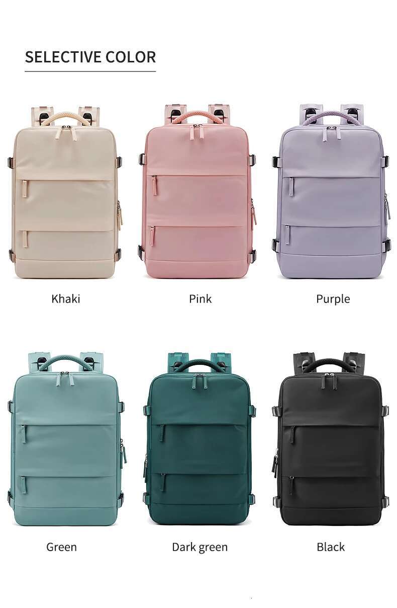 Women Laptop 15.6Inch Teenage Girl USB Charging School Independent Shoe Bag Travel Outdoor Backpack