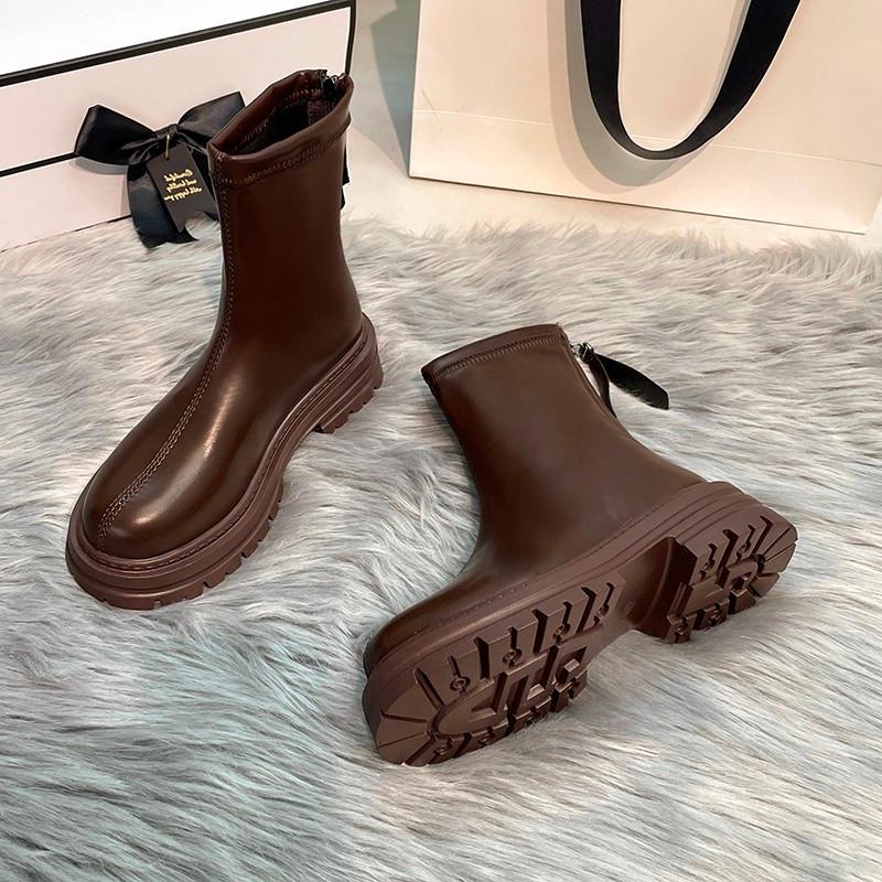 Free shipping designer Women Boots black beige dark brown milk tea color Comfortable wear-resisting outdoor casual shoe