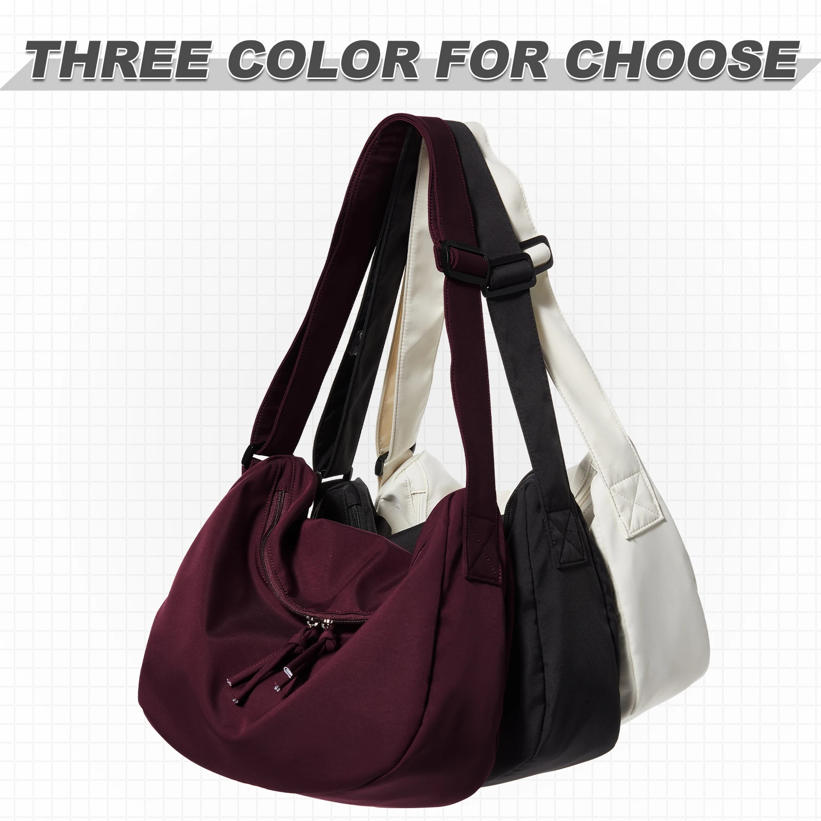 Fashion shoulder bag nylon waterproof messenger school simple mens and womens ner sling cross body city 250326