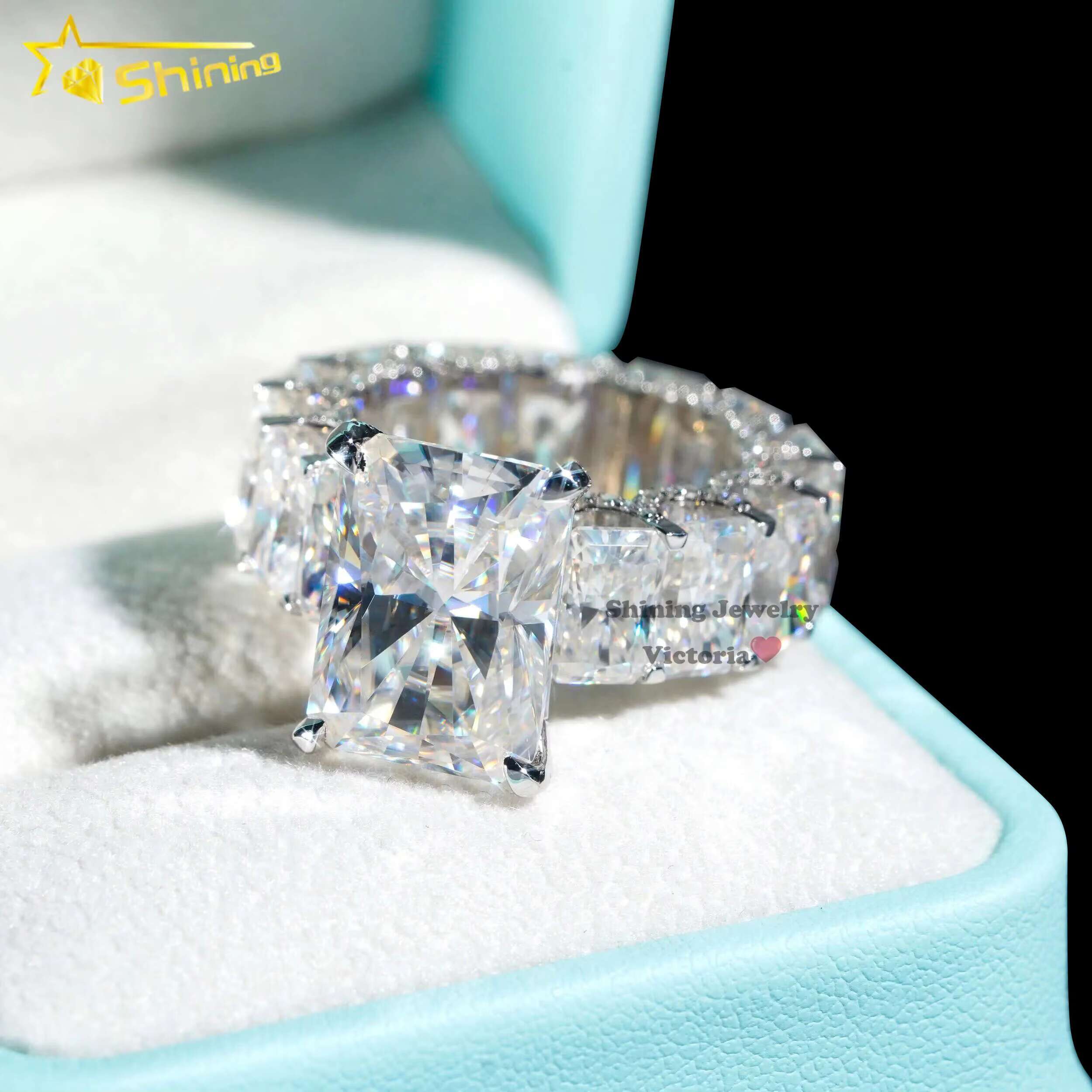 Fine Jewelry Custom Gold Engagement Ring 10K 14k 18K Real Gold Lab Diamond Moissanite Luxury Wedding Bang Ring for Women