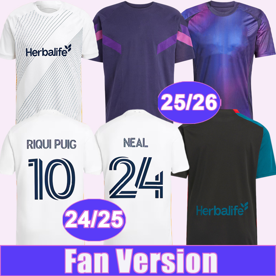 24 25 26 LA Galaxy Mens Soccer Jerseys JOVELJIC BRUGMAN REUS NEAL GABRIEL PEC RIQUI PUIG Home Away 3rd Football Shirt Short Sleeve Uniforms