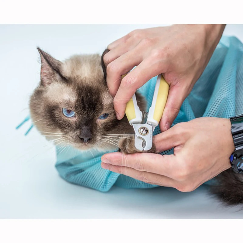 Mesh Cat Grooming Bath Bag Cats Washing Bags For Pet Bathing Nail Trimming Injecting Anti Scratch Bite Restraint 250326