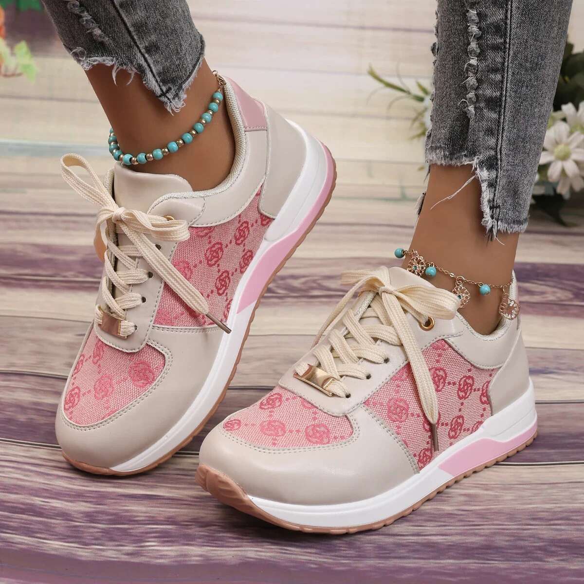 Designer Shoes Women's Sports Shoes 2025 Spring And Autumn Fashion New Sports Shoe Brand Women's Lace Up Breathable Comfortable Plus Size Sh