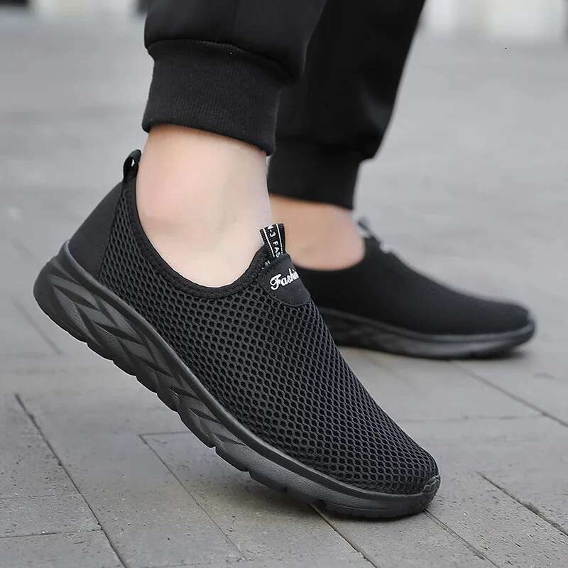 YRZL Men's Slip on Sneakers Lightweight Breathable Air Mesh Casual Soft Sole Comfortable Walking Sports Shoes for Men