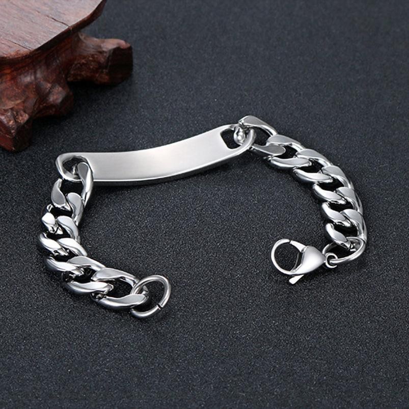 Mighty 10mm * 21cm men's titanium steel curved bracelet