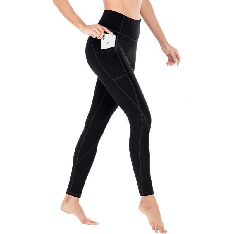 Women Yoga Pants Fashionable Women S High Waisted Yoga Pants With Pockets Dance Training Fitness Leggings Elastic Pants XY