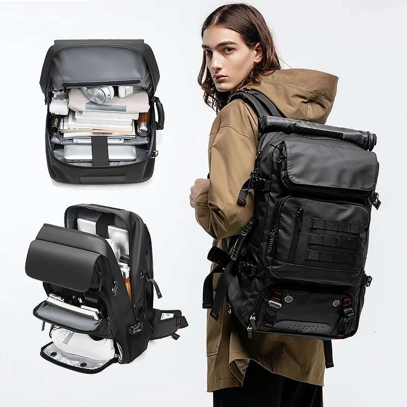 Men Travel Backpack Waterproof 17 Inch Business Laptop With Separate Shoe Bag USB Charging 50L Outdoors Hiking Backpack