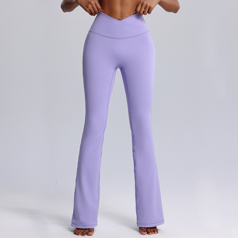 Spring And Summer Yoga Women's Nude Tight Fitting Sportswear Two-Piece Set, Casual Trumpet Fitness Suit
