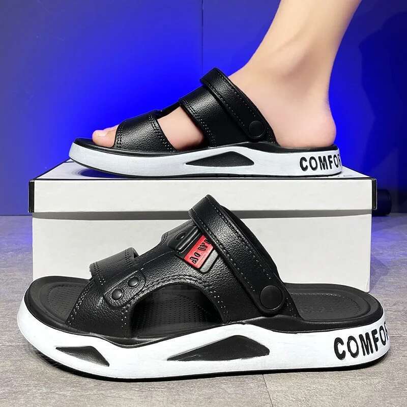 Men's Slippers Summer New EVA Light Adult Thick-soled Beach Shoes Non-slip Open-toe Sandals for Outdoor