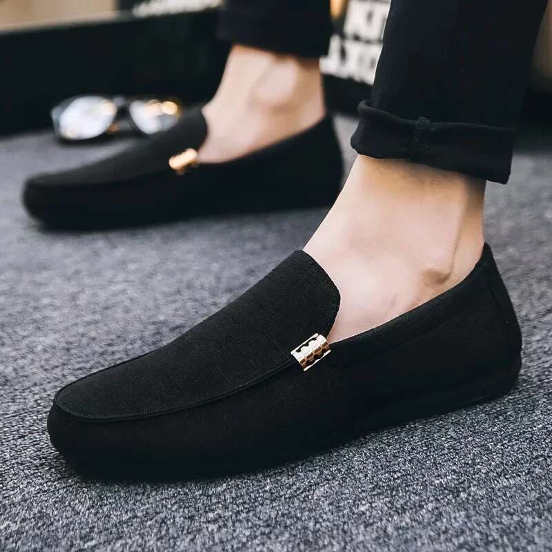 Casual Comfort Men Denim Male Shoes Adult Footwear New Loafers Canvas Sneakers Driving