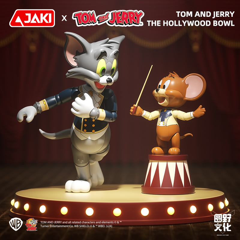 JAKI Tom and Jerry Assemble An Action Figure Building Block 28.4cm Construction Toy Classic Tom Jerry's Model Creative Figure Collection Ornament