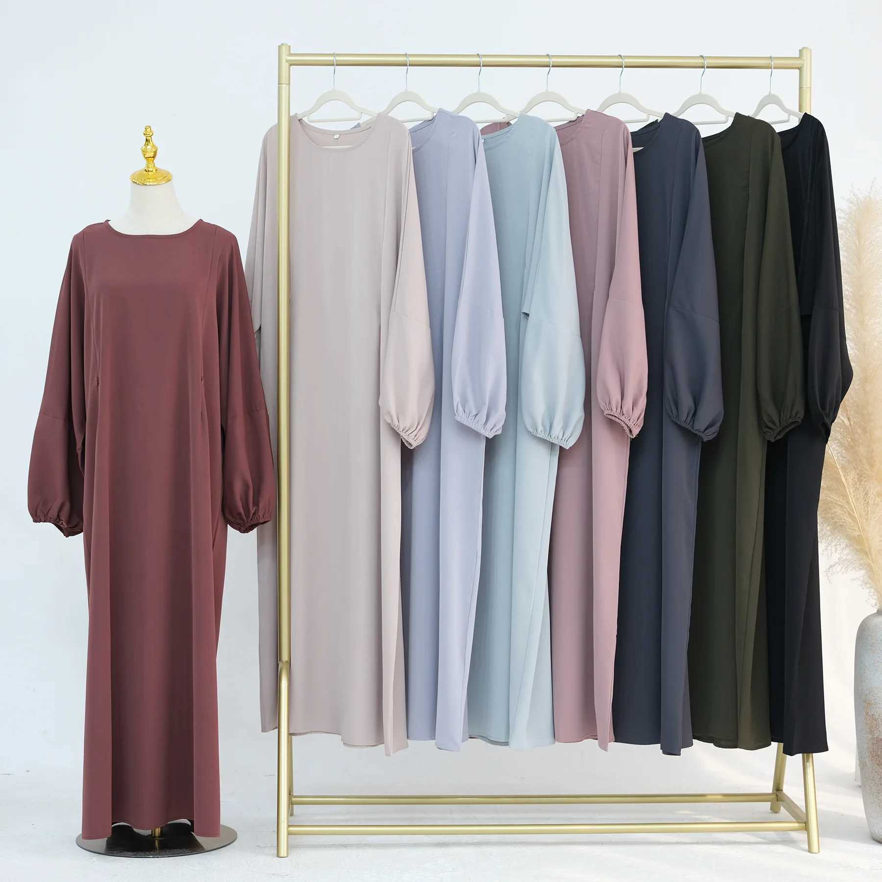 Breastfding Abaya Women Muslim Dress Islamic Nursing Wear Slight Batwing Slves Zippers On Chest Dubai Hijiabi Ramadan Kaftan X2505141