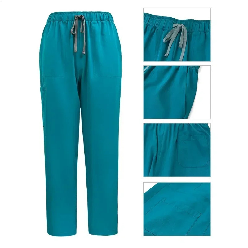 Doctor nurse gown womens scrub set beauty salon workwear clinical top pants spa care tuning 250326