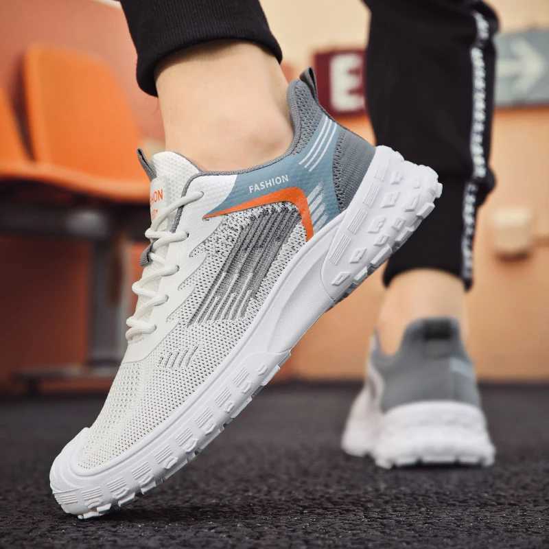 Mens running shoes breathable and anti slip air mesh basketball shoes walking sports shoes mens running training shoes Y250325