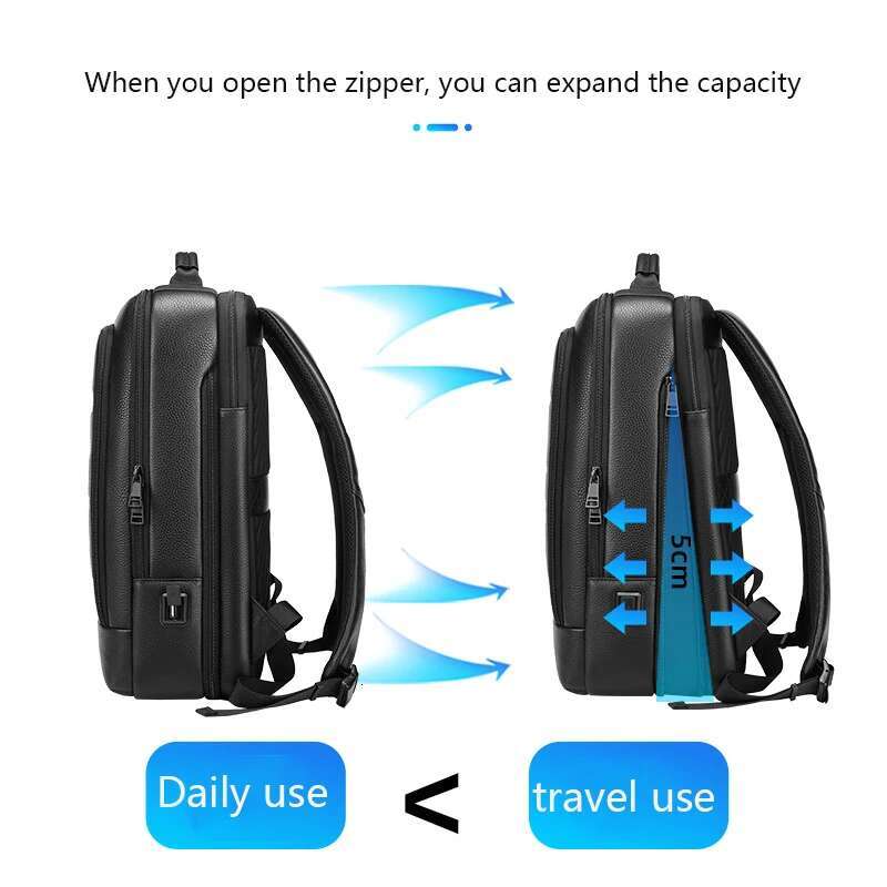 100% Genuine Leather Backpack 15.6 Inch Laptop Mens Business Waterproof Back Pack Male Computer Bagpack Large Travel Bags