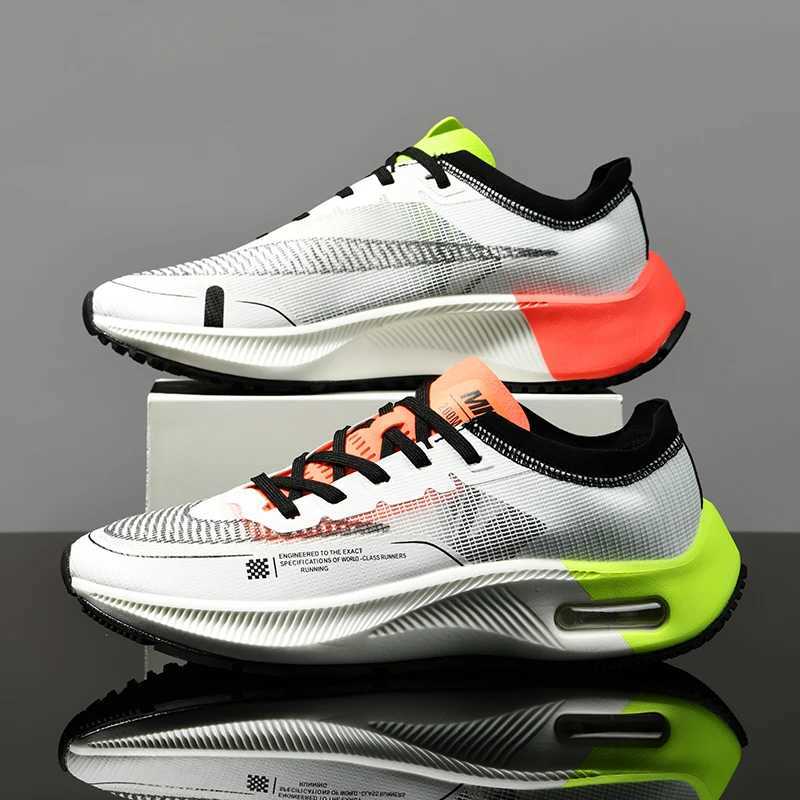 New male and female sports enthusiasts running shoes with lightweight breathable air cushion shock absorber Bblack gold size 36-46 Y250325