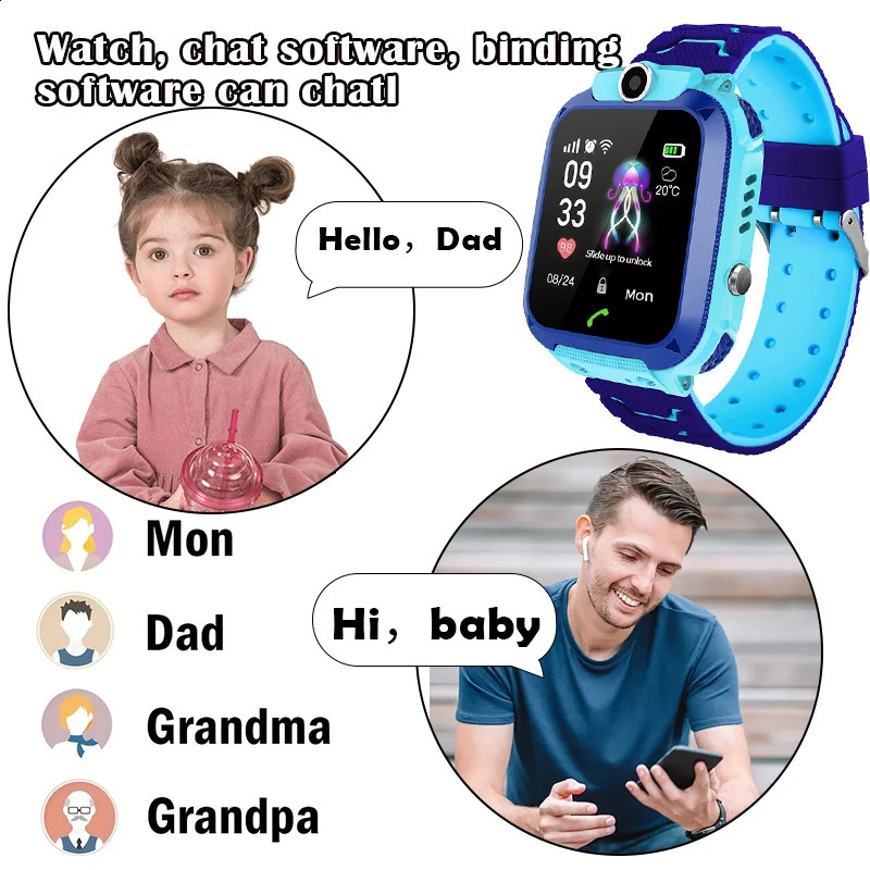 Children Mobile Watch game camera Smart Watch Touch Screen SOS children watch gift for boys and girls 4-12 years old 250327