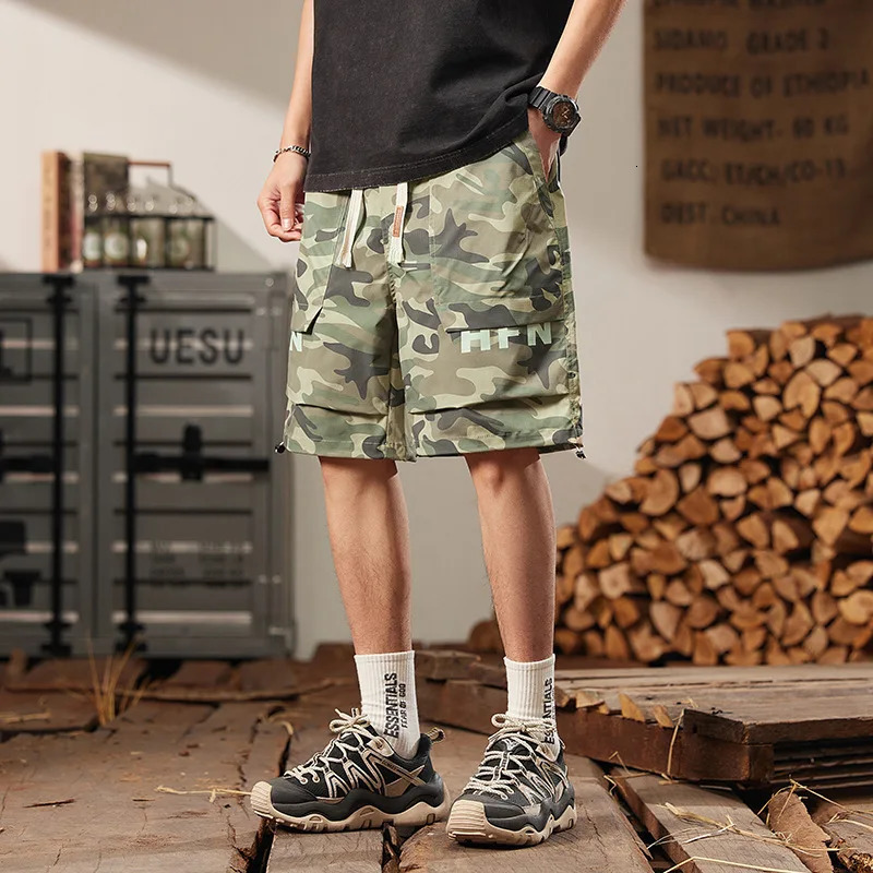 Summer Fitness Shorts Fashionable Breathable Quick drying for Bodybuilders Tailored Camouflage Sports 250322