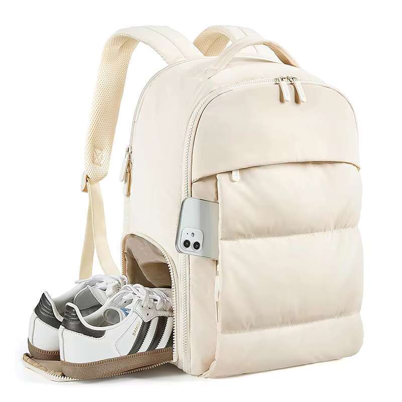 25 Hot Selling Small Nylon Lightweight Fashion Women's Quilted Fluffy Backpack Multi functional Poofy Bag Handbag
