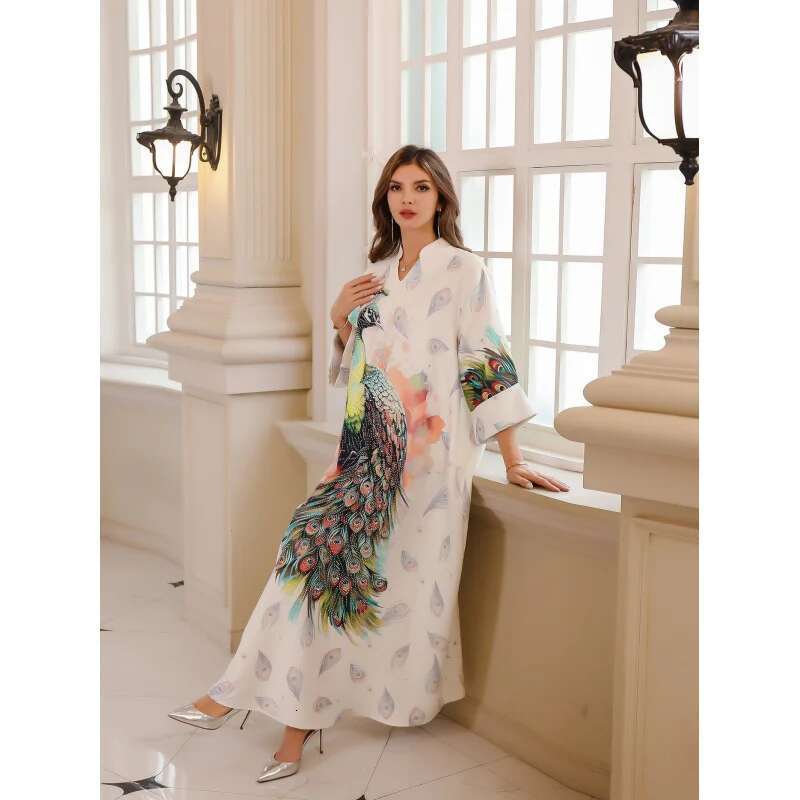 Dongdumaoyi Midden Oosten Moslim Gewaad Dameskleding Dubai Turkijeabaya Dames Strass Avondjurk W