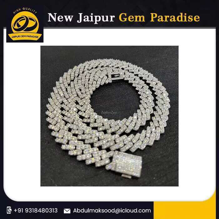 Manufacturer's new 10mm silica sterg sier platinum gold-plated Miami fork chain