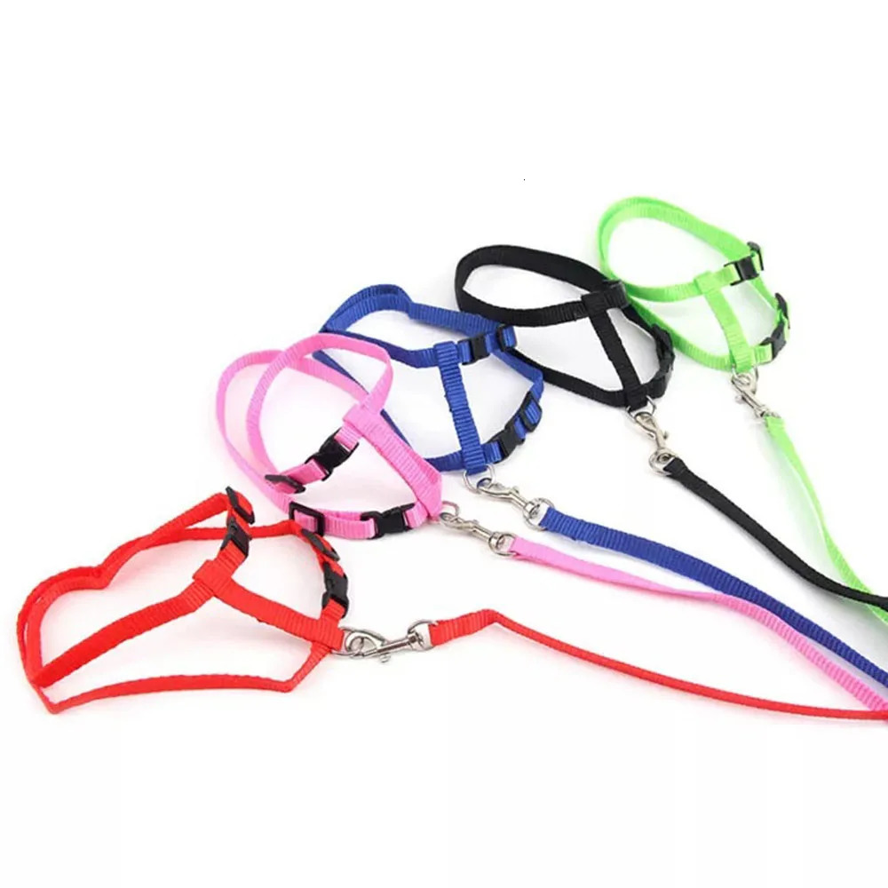Lightweight Adjustable Cat Harness and Leash Set Escape Proof Kitten Strap Collar for Walking Travel Small Animals Puppy Harness 250326