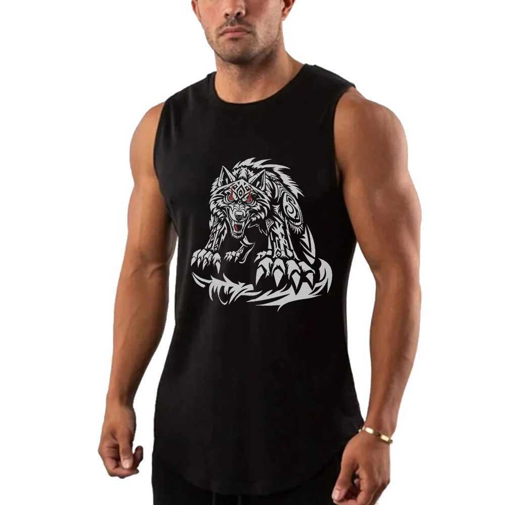 Wrestling sports mens vest fashionable breathable gym T-shirt mens casual O-neck sleeveless summer quick drying vest X250327