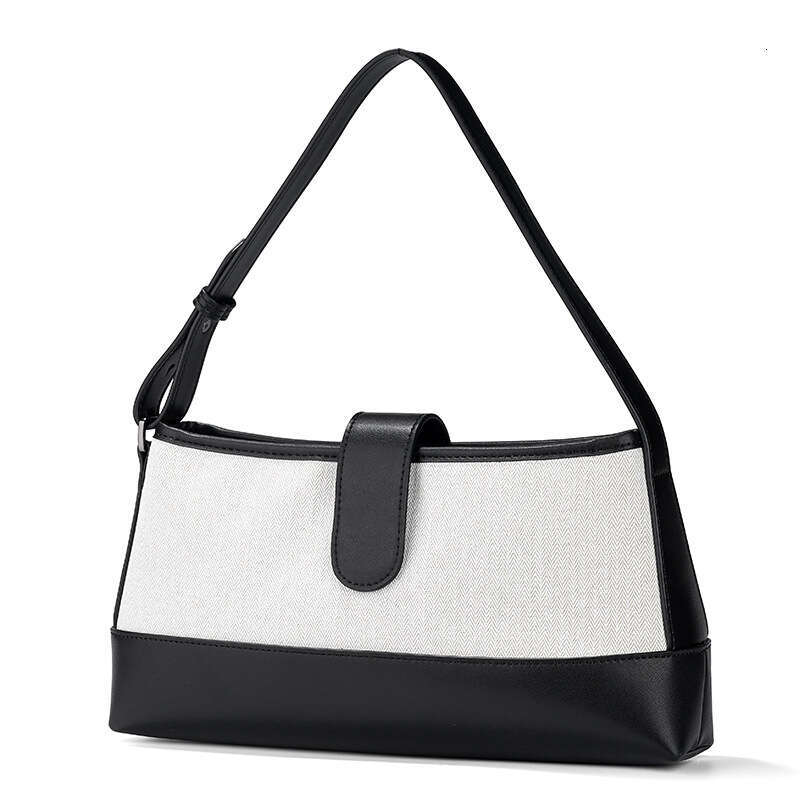 Genuine leather women's Korean niche car Jingyuan, same canvas bag, contrasting color patchwork leather, one shoulder fashionable and versatile h