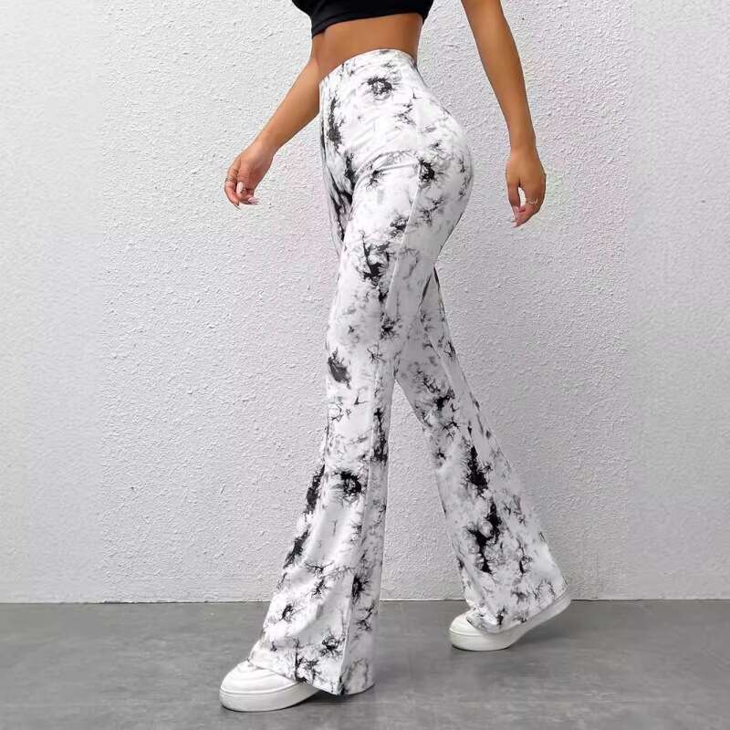 Women Yoga Pants High Stretch Sports And Tie Dye Wide Leg Women S Training Pants Fitness Clothes Summer Sweat Wicking Clothes