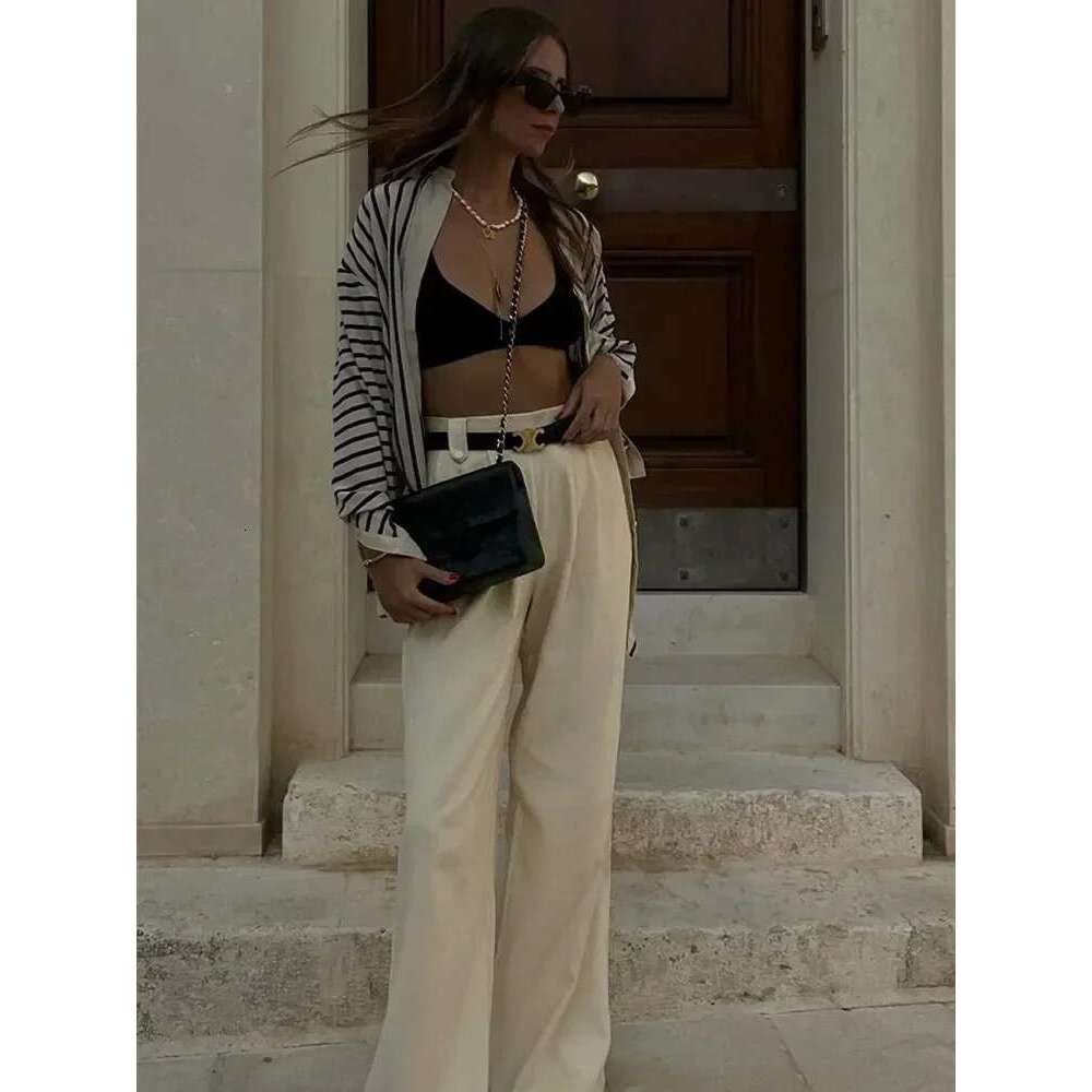 Women's Wear Elegant Stripe Satin Silk Shirts Women Single Breasted Long Sleeved Blouse O Neck Female 2024 New Vacation Office Commute Tops