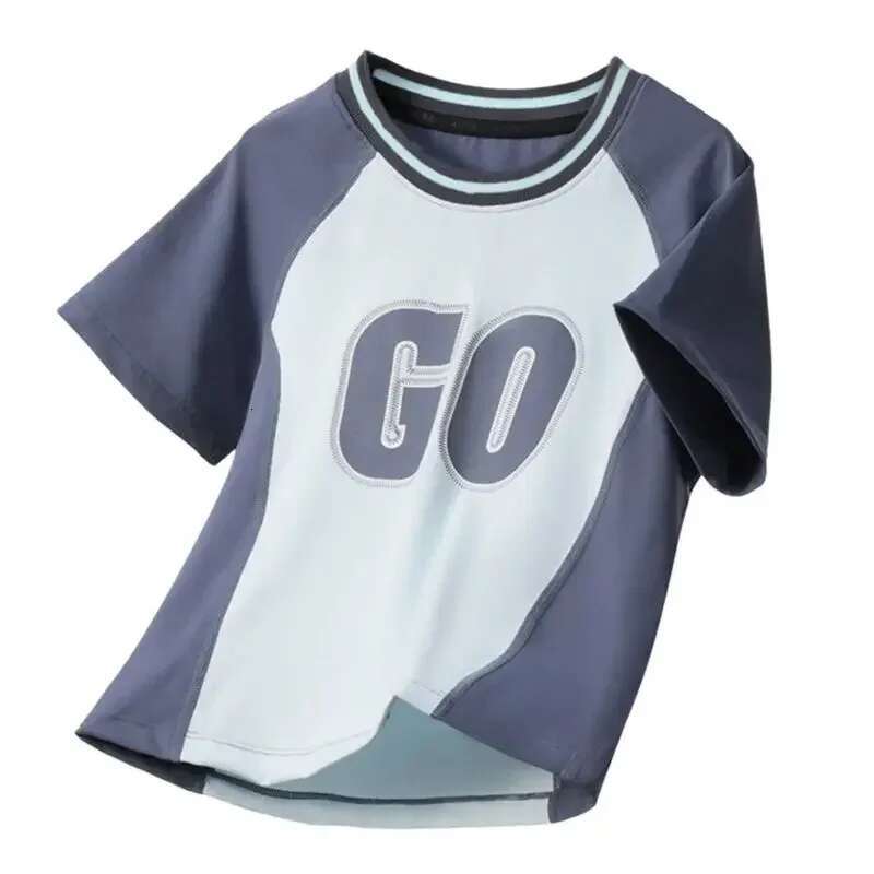 Ddmyshoesvip Children Summer Sports T Shirt Kids Beach O Neck Short Sleeve Top Boys Girls Casual Breathable Workout Gym Fiess Sportwear